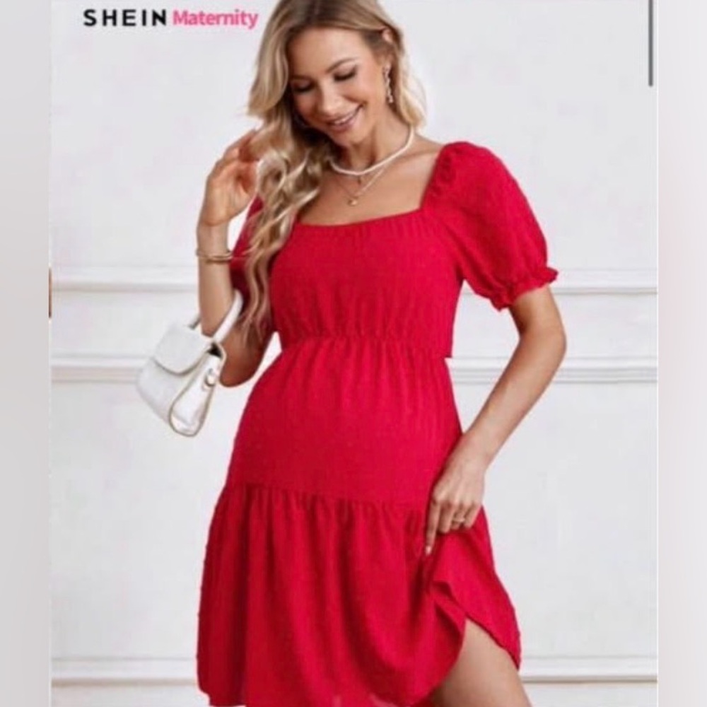 Maternity Dress Red - Medium - Picture 1 of 4